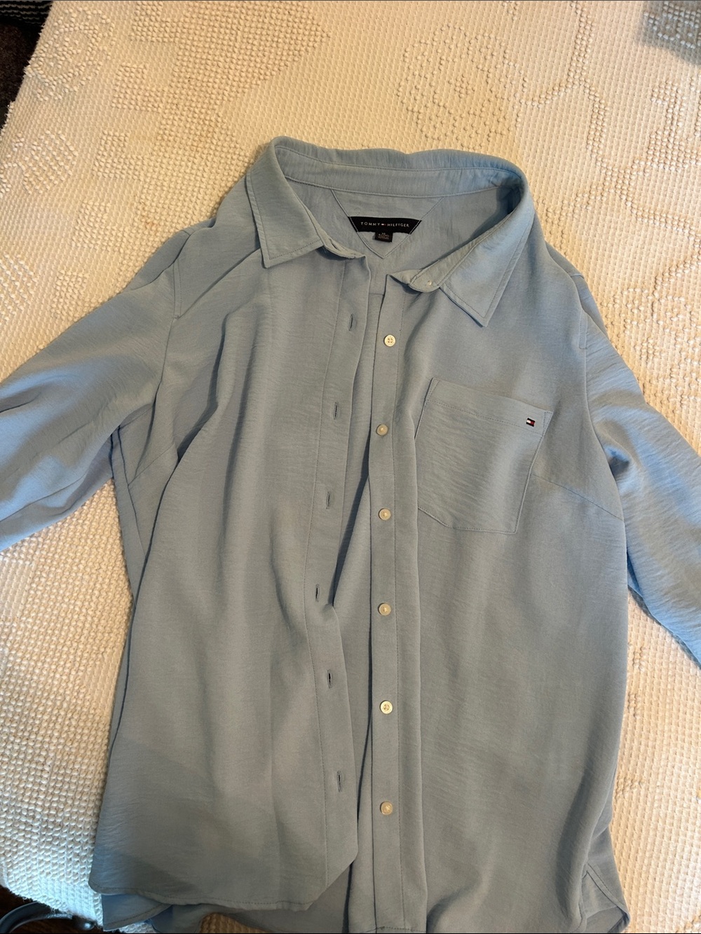 Tommy Hilfiger Pale Blue Relaxed Button-Down Shirt